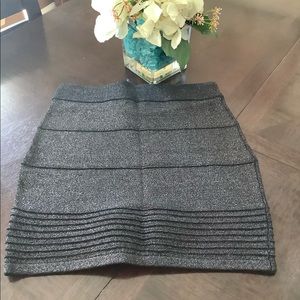 Black shimmer mini skirt. Stretch/ body con.